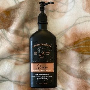 “Sleep” Black Chamomile lotion from Bath and Body Works! About 3/4 full